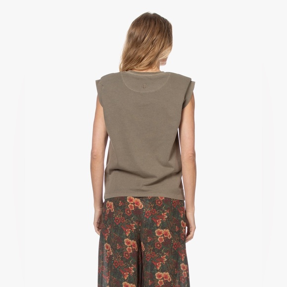 Anine Bing Tanner Padded Shoulder Top - US M - Picture 4 of 9